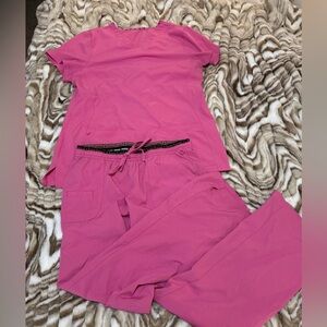 Pink HEARTSOUL Women's Scrub Set